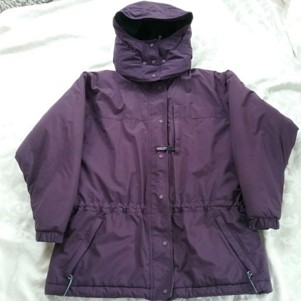 Patagonia Plum & Sage/Teal Hooded Winter Jacket M